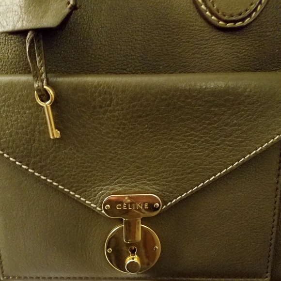 Céline Envelope Mini Luggage Tote / Bag in Olive - Picture 3 of 8